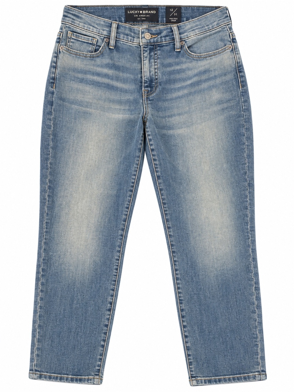 Women’s Lucky Brand Mid Rise Crop Ava Jeans – Light Blue Wash – Size 12/31